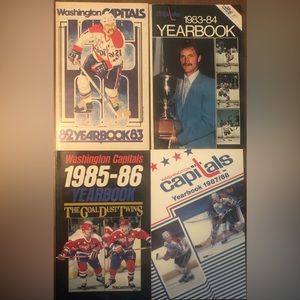 Bundle of 4 Washington Capitals Yearbooks 1980s